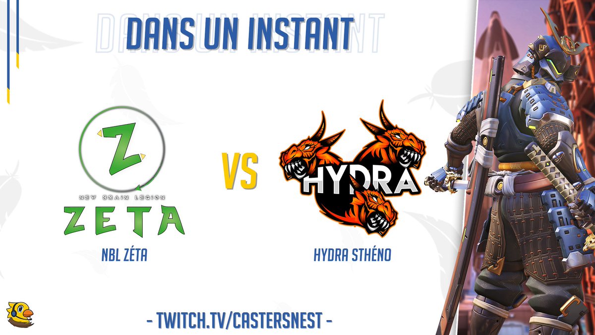 [#Overwatch <a href="/NewBrainProduc1/">NewBrainLegion</a> Cup]

C'est l'heure de la grande finale ! En cette occasion, <a href="/NewBrainLegion/">NewBrain Legion</a> Zeta affronte <a href="/Hydra_eSport_/">HYDRA Esport</a> Sthéno !

🎙️ Host : <a href="/Brnabx/">M8 Bernabx | #RespectForUltras</a> | Casters : @Valou_Ow et <a href="/RaptorJaune/">RaptorJaune🦖</a>

🎚️ <a href="/Nikonimation/">𝖭𝗂𝖼𝗈</a>

📹 <a href="/SpyBlackOW/">SpyBlack</a>

➡️ Twitch.tv/castersnest ⬅️