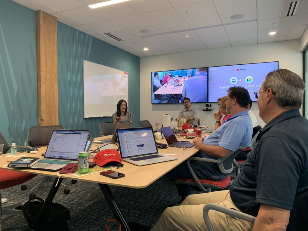 socialmediamvn's tweet photo. Loving the collaboration and brainstorming happening during a mini @RedHat EBC in #Boston. #ansiblestrategy #OpenShift https://t.co/GjCDKZ7AIw