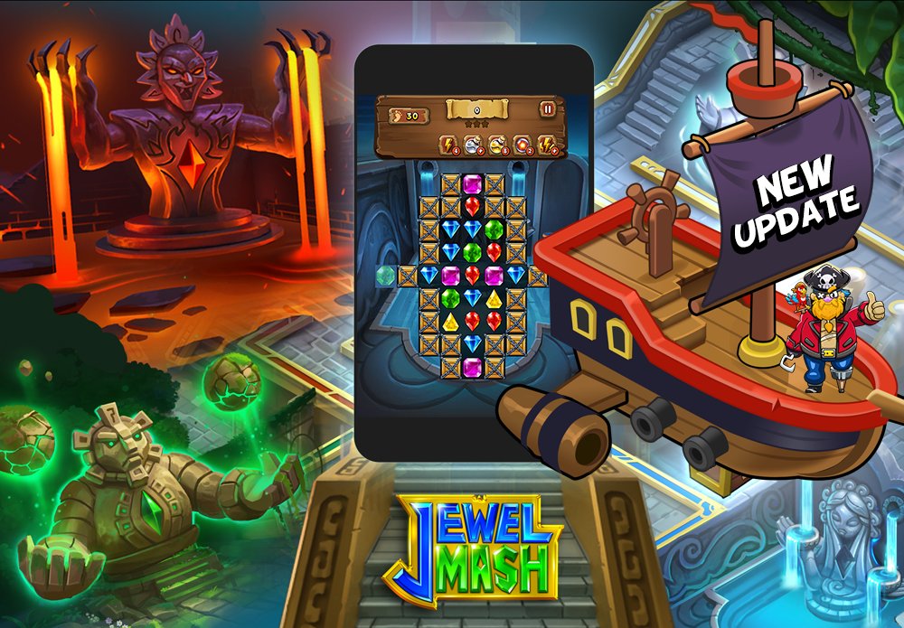 JewelMashGame's tweet photo. New Update is now available to download!

Play 30 new levels and pop the water blocks in the Ancient Temple chapter! #JewelMash #Match3 #Puzzle 

https://t.co/EpOhcc8Hep

https://t.co/0zyYtq7Hxm https://t.co/VDygL3Ohek