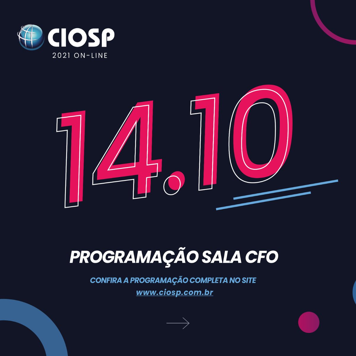 Odontologia_CFO's tweet photo. 📣 É AMANHÃ!
✔️ Começa amanhã, 14 de outubro, o CIOSP 2021 on-line. O CFO é parceiro da APCD ( @APCDCentral ) na programação científica e traz uma programação especial aos inscritos.
▶️ Confira: @APCDCentral
#ciosponline #cfo #apcd #ciosp2021 https://t.co/AoLoaSBlJZ