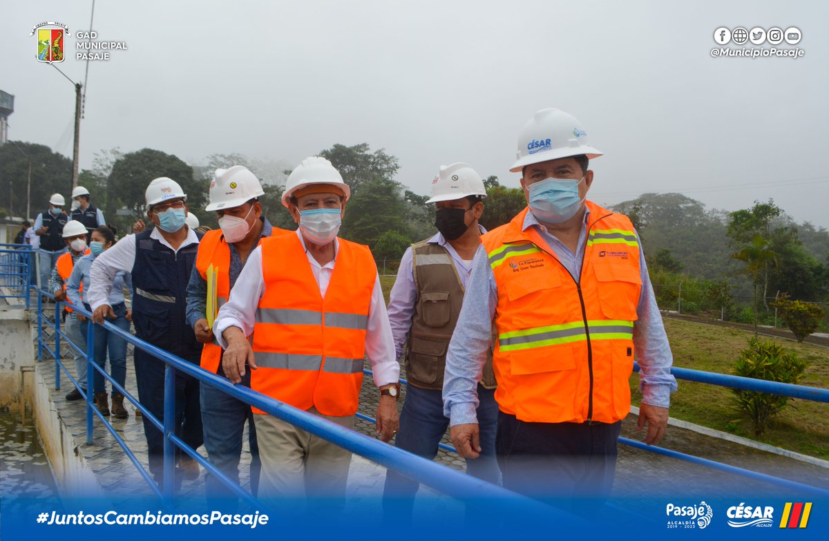 municipiopasaje's tweet photo. Realizamos junto al Gobernador de El Oro, Ing. Francisco Vera el recorrido en la planta regional La Esperanza. Unimos esfuerzos en la gestión ante el Gobierno Nacional para repotenciar y automatizar la planta. 

#RepotenciaciónPlantaRegional 
#CésarEncalada
#AccionesQueValenOro https://t.co/OalmxqlfGA