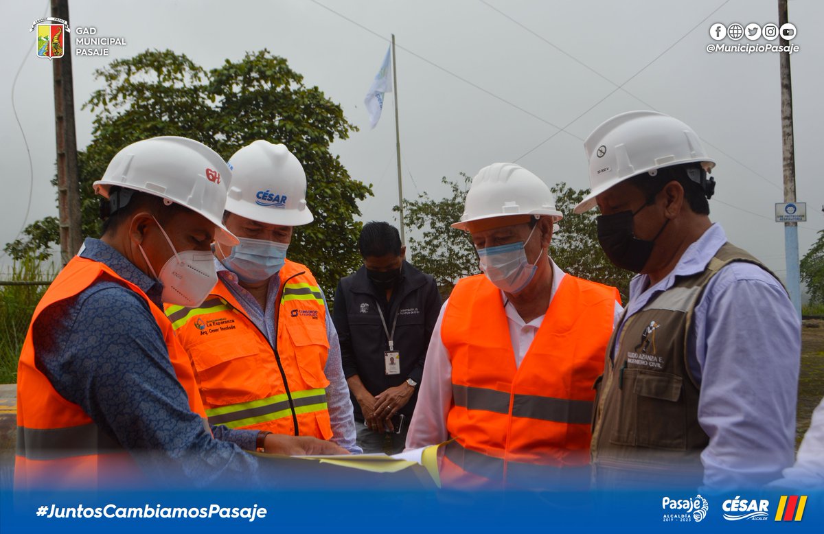 municipiopasaje's tweet photo. Realizamos junto al Gobernador de El Oro, Ing. Francisco Vera el recorrido en la planta regional La Esperanza. Unimos esfuerzos en la gestión ante el Gobierno Nacional para repotenciar y automatizar la planta. 

#RepotenciaciónPlantaRegional 
#CésarEncalada
#AccionesQueValenOro https://t.co/OalmxqlfGA