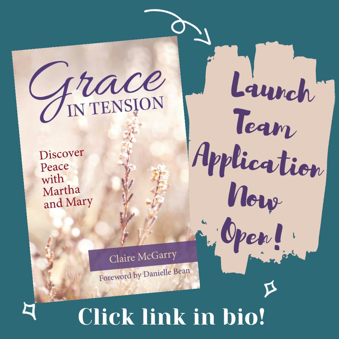 Now accepting Launch Team applications for my book Grace in Tension. Help get the word out so readers can transform their stress and tension into grace, all while drawing closer to God. Members get advance digital content and will be eligible for giveaways. Link in bio to apply.