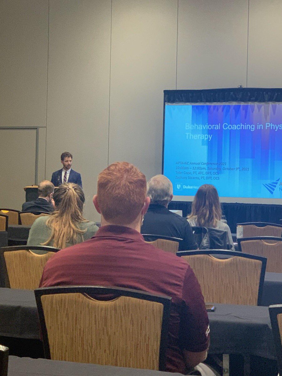 ICYMI #1:

On Saturday <a href="/APTAofNC/">APTAofNC</a> 2 top notch <a href="/DukeMSK/">Duke MSK</a> teammates <a href="/zachrstearns/">Zachary Stearns</a> <a href="/tcopeDPT/">Tyler Cope, DPT, ATC</a> making it happen with behavior coaching session for PT's