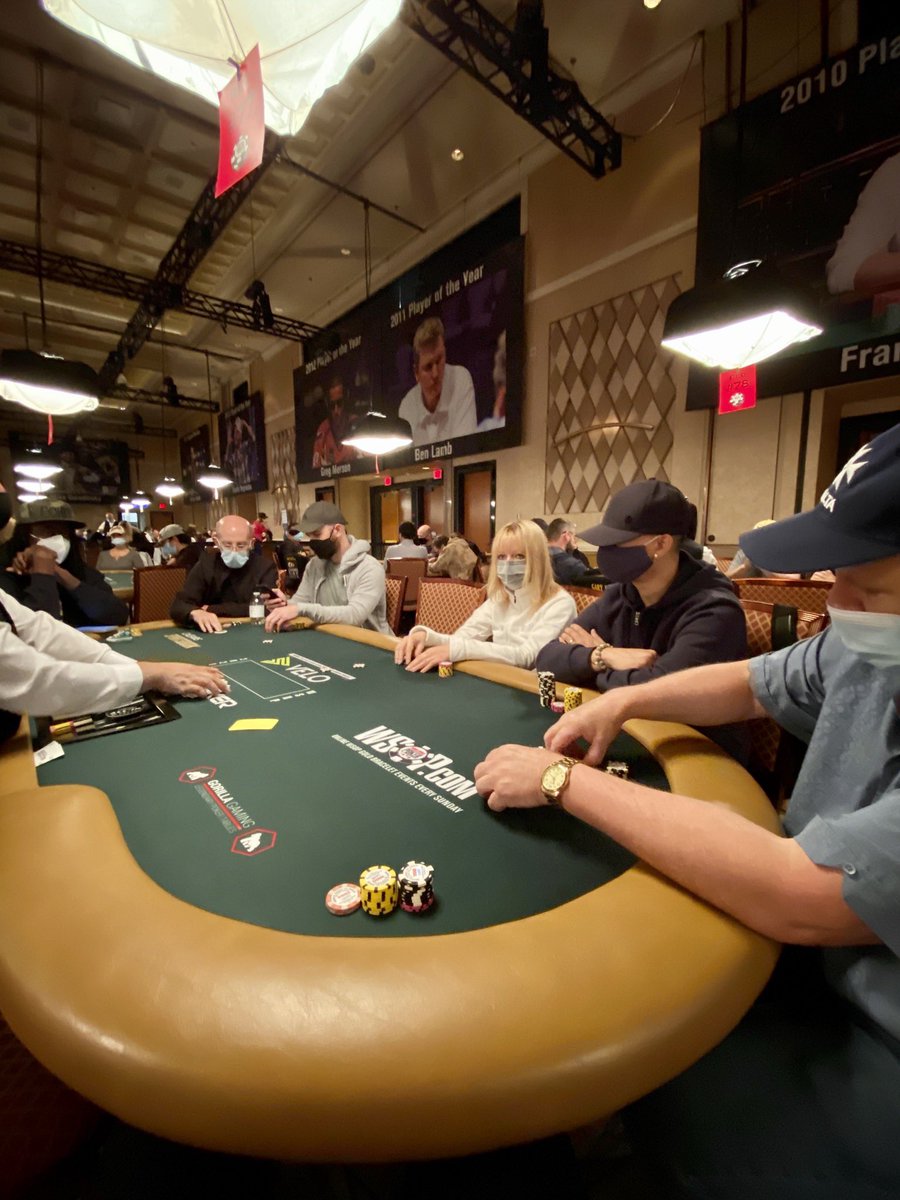 Starting the <a href="/WSOP/">WSOP - World Series of Poker</a> 1k this morning with 8 players. Everyone voluntarily wearing a mask.