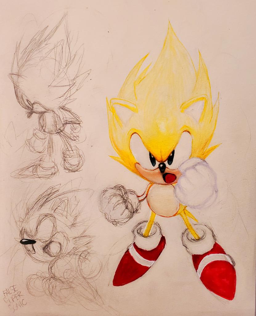 Alexander Gogolev on X: Thanks to awesome @spazer40 sketches of Super Sonic  I was able to understand Super Sonic 2 Style More. Tho in some view angles  he still looks not as