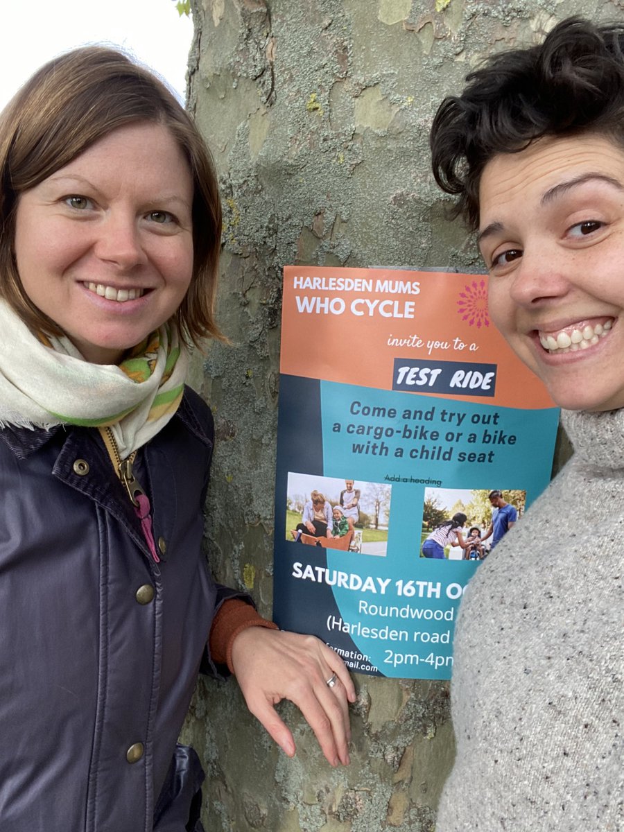 Travelling with my kids on the back (or front) of my bike has genuinely been one of life’s joys thus far in parenthood. Fellow mum &amp; clean air activist <a href="/AmandinLondon/">Amandine Alexandre (She/Her)</a> and I are running an event at our local park on Saturday for other mums to test ride cargo bikes. Please come!!
