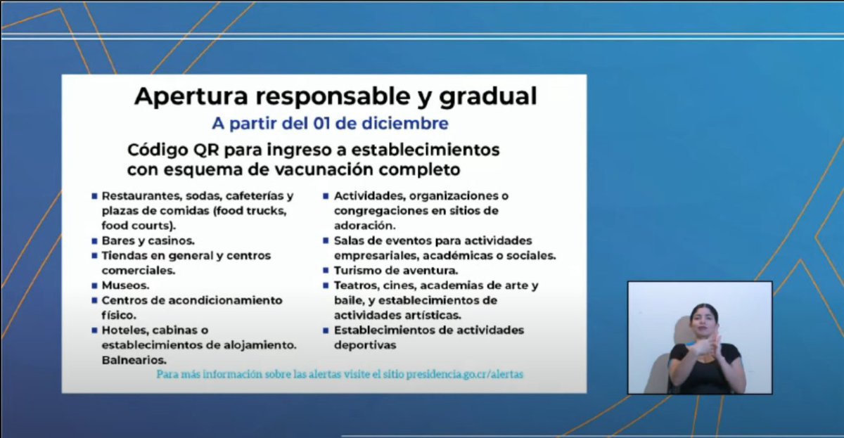 delfinocrc's tweet photo. Lista de lugares que deberán requerir certificado de vacunación contra COVID-19 a partir del 1 de diciembre https://t.co/9Wy7ggp1TH
