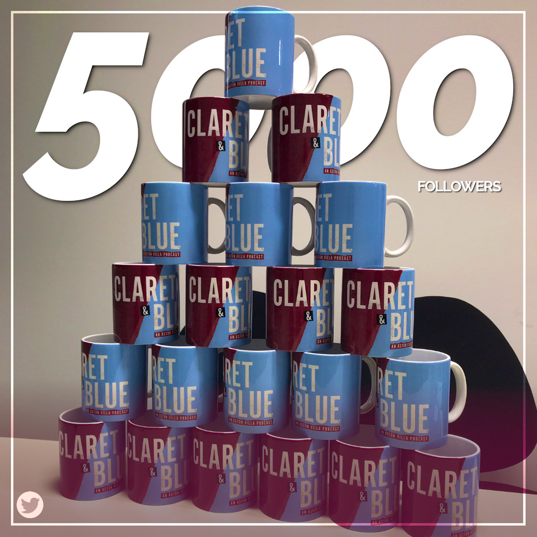 ClaretBluePod's tweet image. 🚨 𝙁𝙄𝙑𝙀 𝙏𝙃𝙊𝙐𝙎𝘼𝙉𝘿. 🚨

As a thank you for following @ClaretBluePod, we're giving away 10 mugs to anybody who retweets this tweet.

So, RT for your chance to win! #AVFC