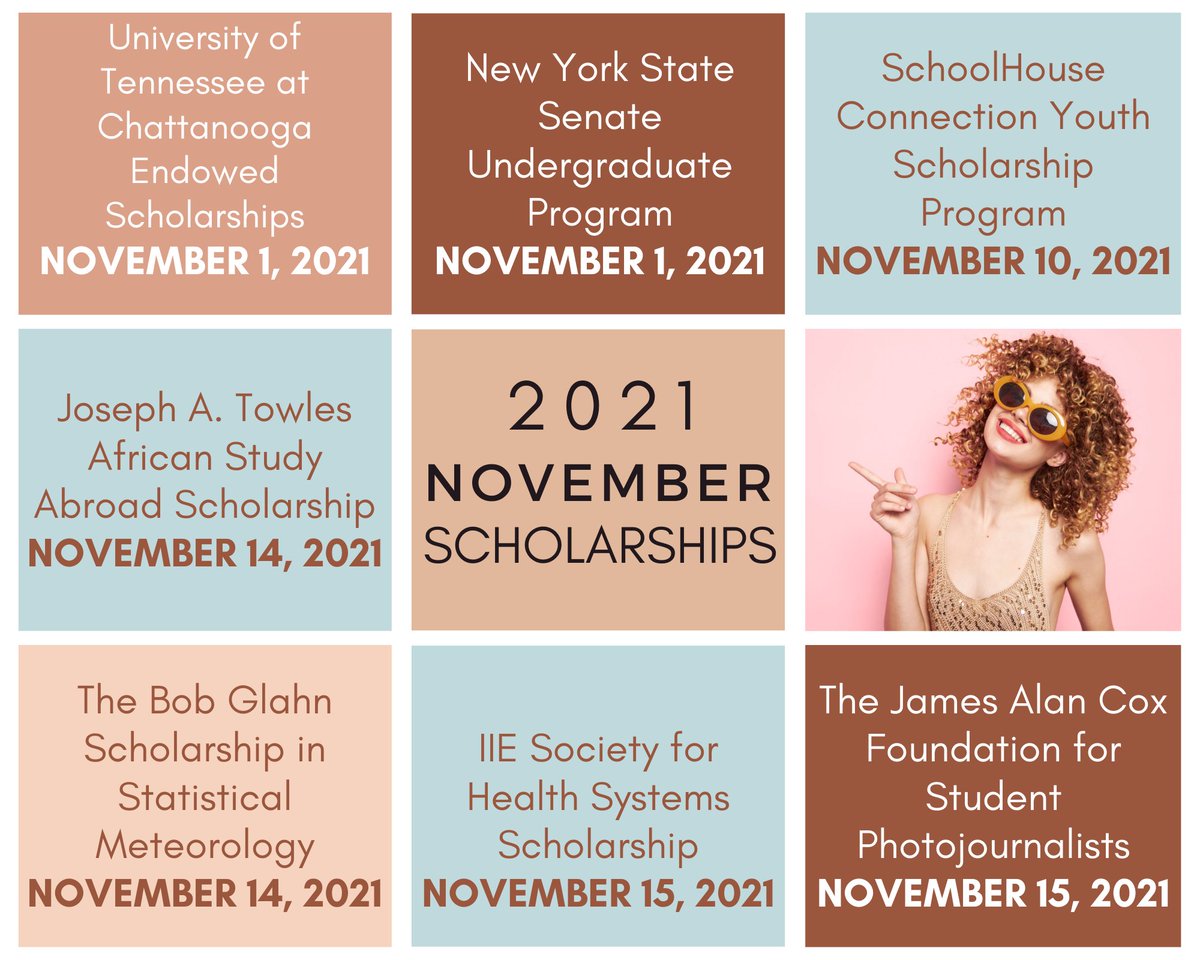 Hey! 👋🏼👀 Take a look at these really great scholarship opportunities. Their deadlines are about a month away. Be sure to share with others!

#koodooslearning #scholarshipopportunities #applyingtocollege #admissions #collegeadmissions #highschool #highereducation