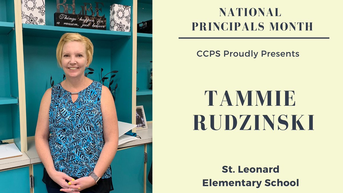CCPS and St. Leonard Elementary, let's hear it for Principal Rudzinski!   We celebrate your leadership this National Principals Month! <a href="/StLeonardESCCPS/">St. Leonard Elem.</a> 
#NationalPrincipalMonth