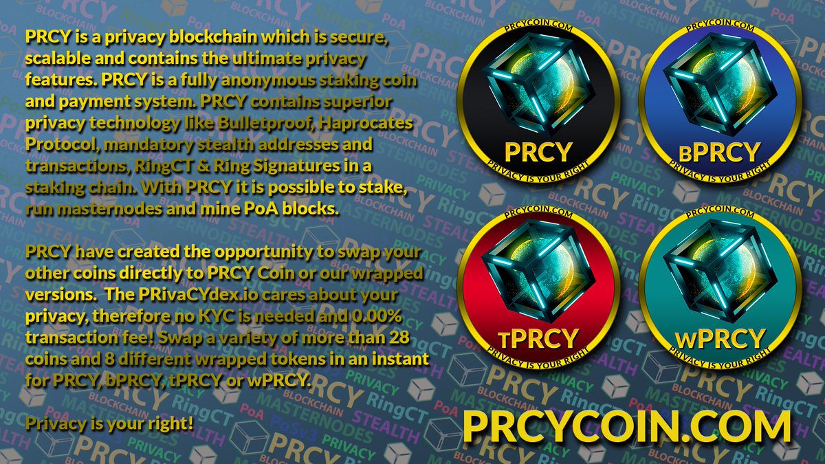 prcycoin's tweet photo. #PRCY Family quartet 😍😍

Swap your 

#BNB #BUSD #BTC #BCH  #BSC #CCX #Dash  #DGB  #doge  #Eth  #FTM #LTC  #XMR  #ARRR #PIVX #SHIB #XLR #TRX #USDT  #BSC  #TRX #XVG  #Wow #XRP  #ZEC #WCCX #WEPIC #WXEQ #WFIRO #WXMR #WARRR #WSCRT #WZEC

On our  https://t.co/W7nFCxMy72 https://t.co/DgQLCNXKN7