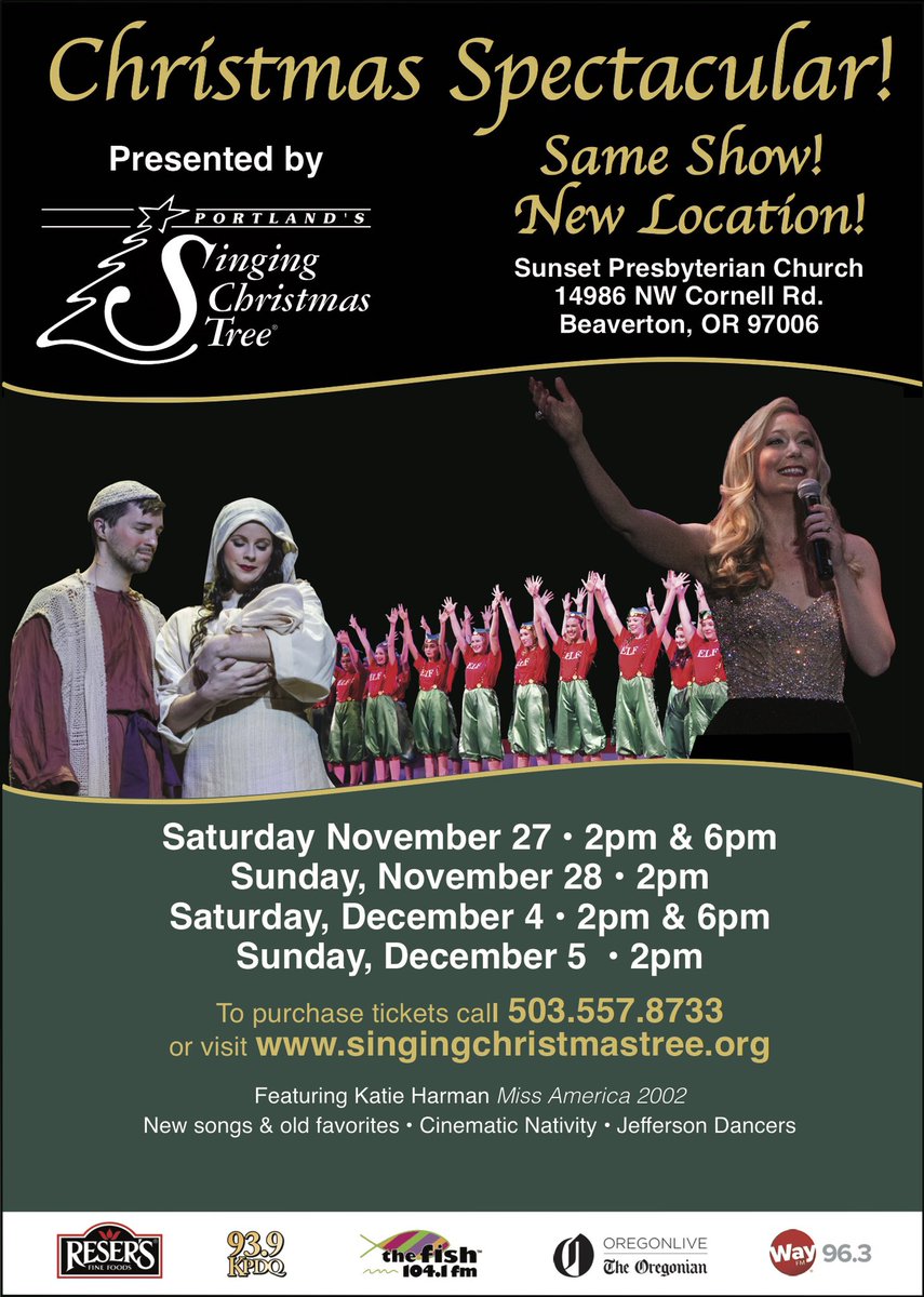 PDXSingingTree's tweet image. 💫SHOW ANNOUNCEMENt💫

New Venue. New Performance Schedule. Same Great Show!
Tickets on sale now
singingChristmastree.org