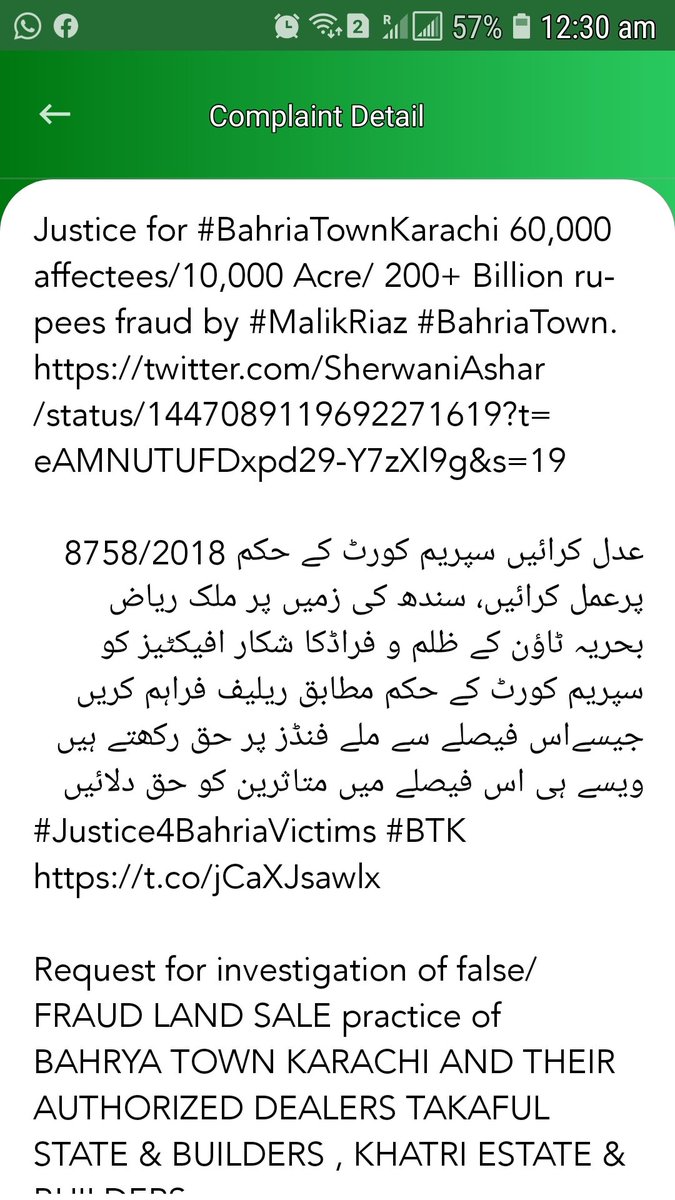 SherwaniAshar's tweet photo. https://t.co/NyPBoahmUc
Request for investigation of false/FRAUD LAND SALE practice of BAHRYA TOWN KARACHI AND THEIR AUTHORIZED DEALERS TAKAFUL STATE &amp; BUILDERS , KHATRI STATE&amp; DEVELOPERS https://t.co/7xPQoWpkGg
