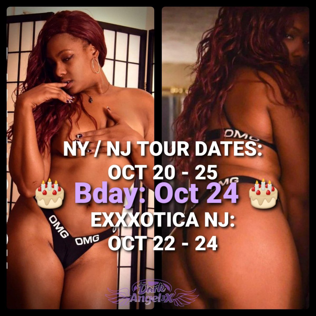 Ms_Dark_Angel3X's tweet photo. #exxxoticaexpo Oct 22 - 24

Birthday Celebration Oct 24

NY / NJ TRAVEL DATES OCT 20 - 25

#NJ #NY https://t.co/N0lGr2V6RD