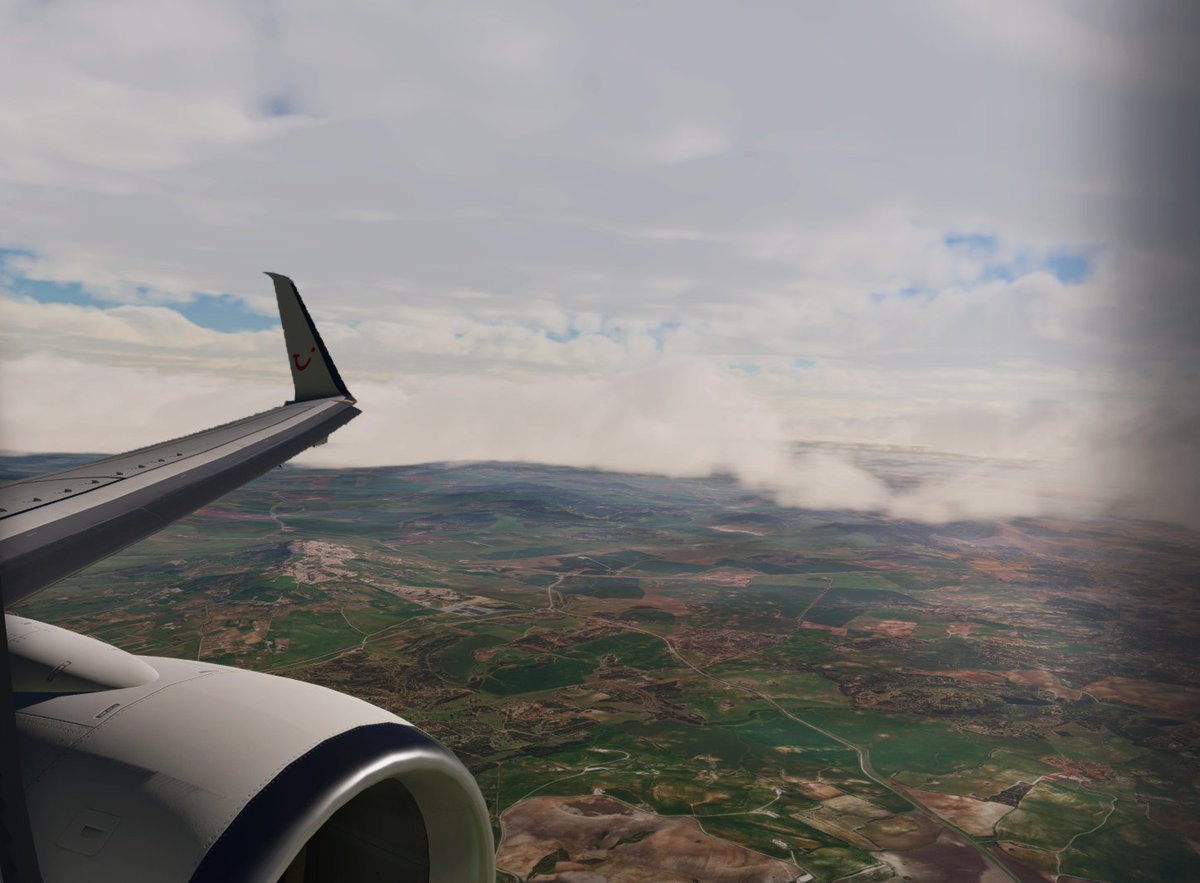 vTUIGroup's tweet photo. This week's #WingViewWednesday comes thanks to Arno flying D-ATUM #xplane #vtui #discoveryourmiles https://t.co/bZm12Pgg17