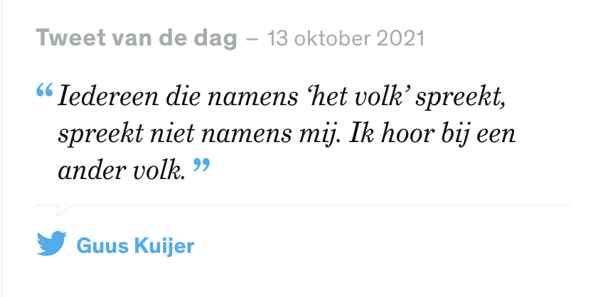 De Tweet van de Dag is van <a href="/GuusKuijer/">Guus Kuijer</a>: