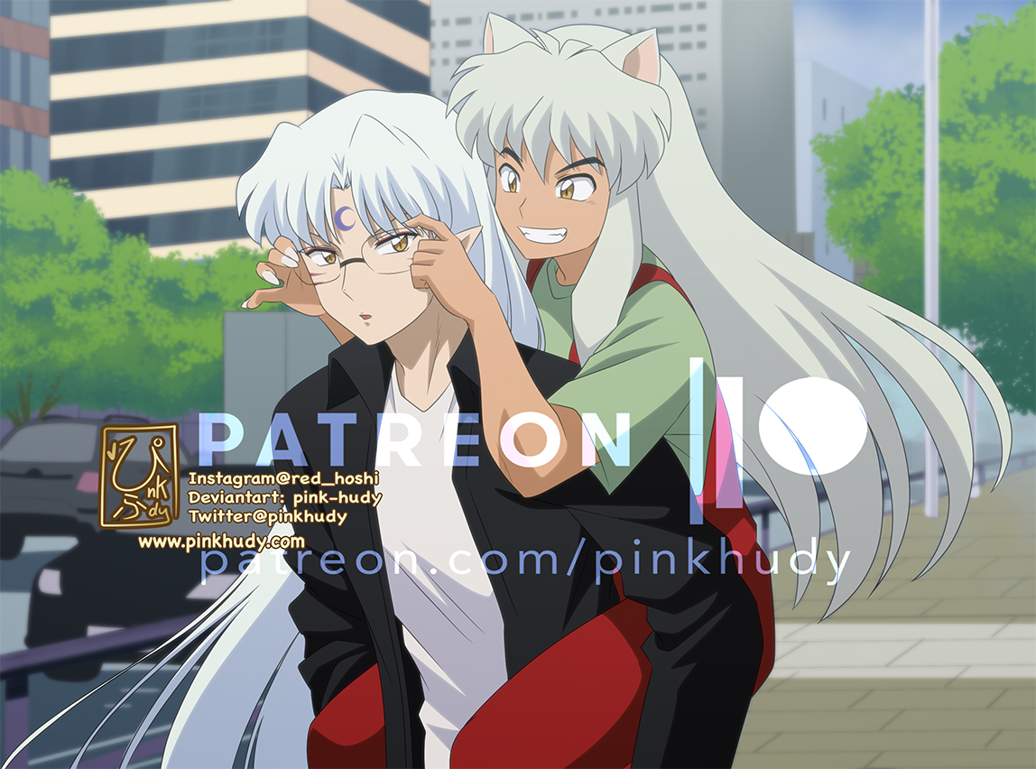 hello guys^^, finally i finished re-draw yashahime 2 ED version of  Sesshomaru and Inuyasha 🤣 i hope u like it 😂 Do u want to get full size?  join $2 on my, image size:1148x852