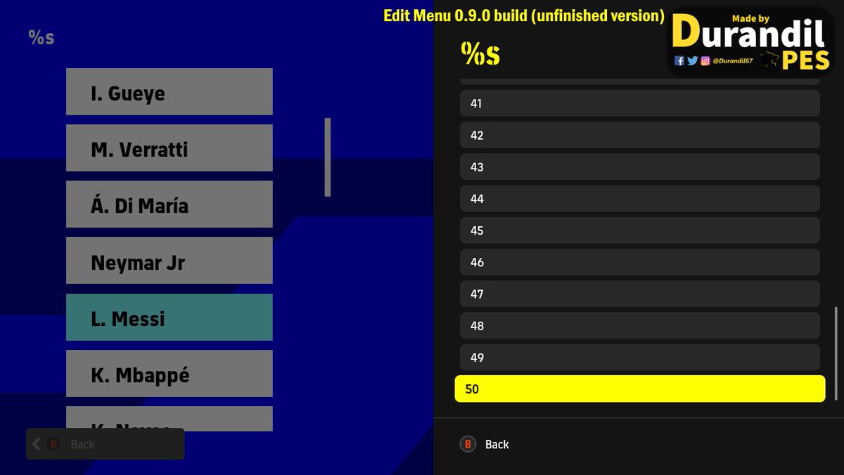 Durandil67's tweet photo. Some new finds in this early version of edit mode 👇
➡️ The minimum age that can be attributed is 13 years old (it was 15 before) and 50 years maximum (It was 45 before)
I did not have access to the other player modifications menus. https://t.co/PzlH9SUGrO