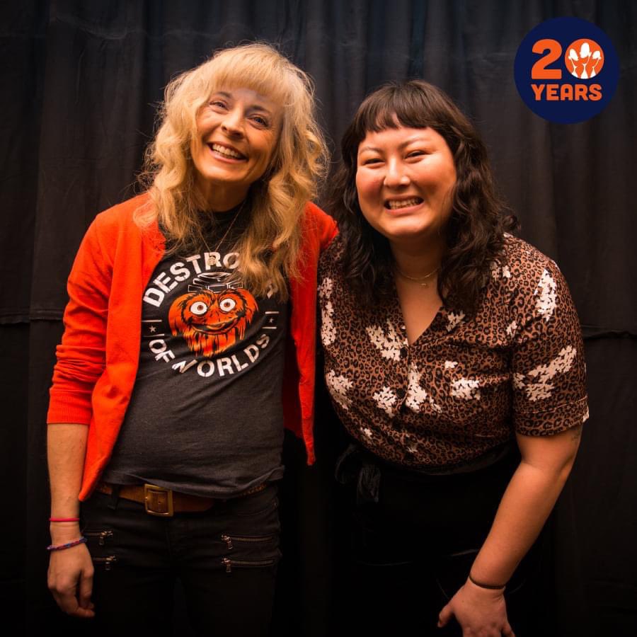 SFSketchfest's tweet photo. #SketchfestFlashback 2020, 19th fest: @mariabamfoo &amp; @realnorireed before their show in the mezzanine at The Castro Theatre. Photo by Pat Mazzera 

SF Sketchfest returns to celebrate 20 years January 7-23, 2022! 
Lineup Announced Nov. 19 / On Sale Nov. 21! https://t.co/8yLubPzlni