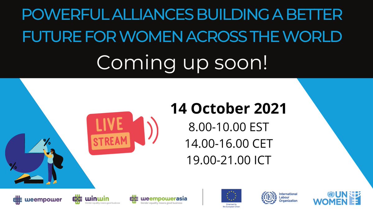 📌Happening tomorrow !📌 📣Stay tuned to discover the fantastic line-up of speakers and hear how the #WEPs changed their way of doing business! Register: unwo.men/9fse50GqXTJ 🎦Livestream: unwo.men/HrOO50GqXTO W/@UN_Women @ILO & @EU_FPI Funded by 🇪🇺