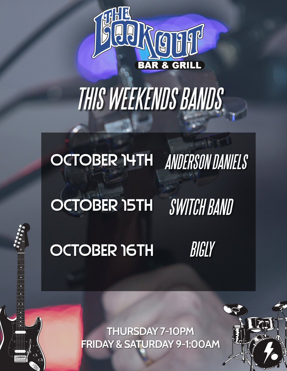 The Lookout Bar and Grill (@lookoutbargrill) on Twitter photo Live music Every Weekend! Live music Every Weekend!