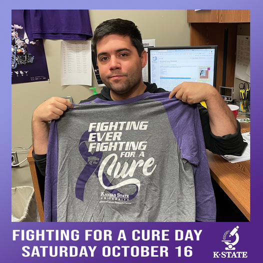 KStateCancerRes's tweet photo. Thanks to Manhattan Broadcasting's 101.5 K-Rock, @B1047 Country & News Radio @1350kman for helping K-State fight cancer! Shirt supplies are running low, but we still have something in every size, plus hats! #HelpKStateFightCancer Info: https://t.co/i1QHTrx3FY https://t.co/E8ToZ8P83W
