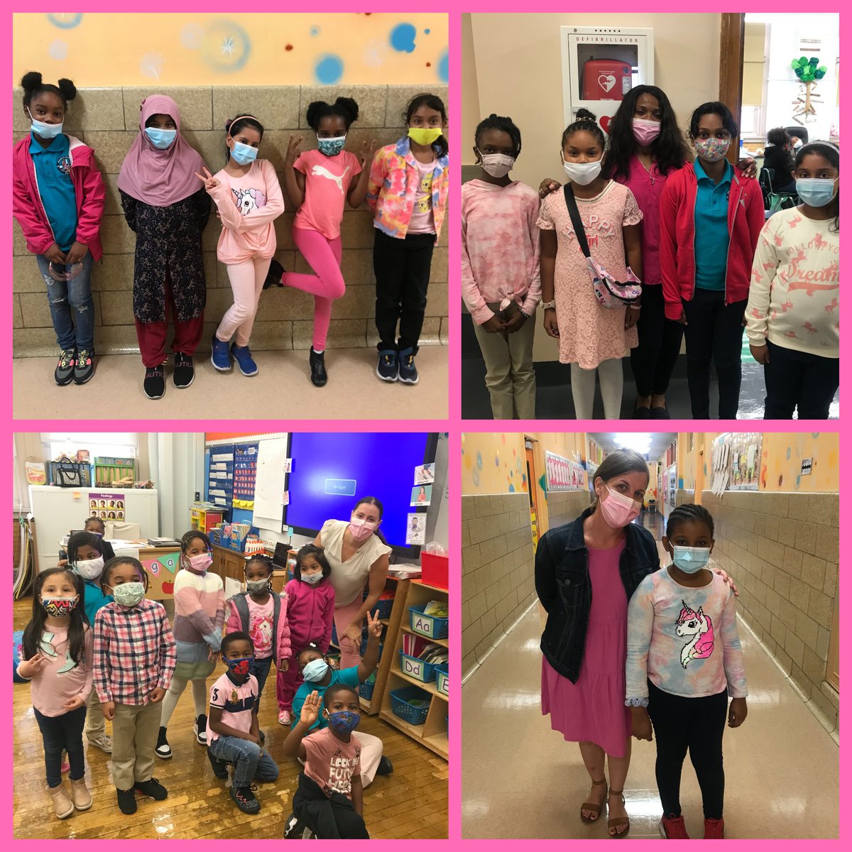 Ps140Q's tweet photo. P.S. 140 is raising awareness about breast cancer. About one in eight women in the United States will develop breast cancer over the course of her lifetime. This activity helps build school unity and demonstrates commitment to fighting breast cancer.
#UFTGoPink @UFT @AmyArundell https://t.co/FTD4gpe71Z