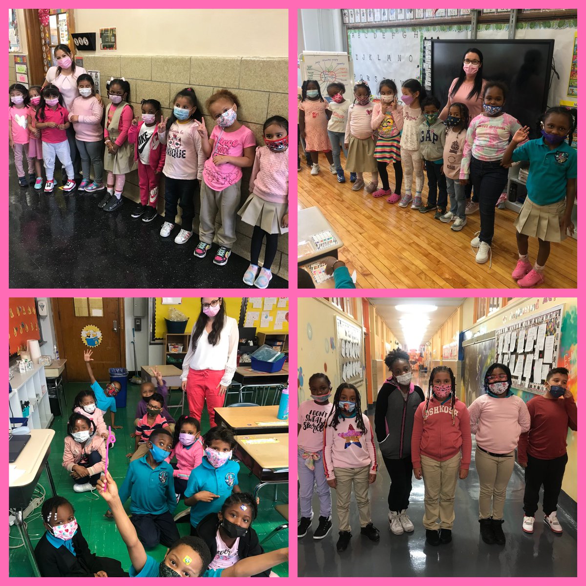 Ps140Q's tweet photo. P.S. 140 is raising awareness about breast cancer. About one in eight women in the United States will develop breast cancer over the course of her lifetime. This activity helps build school unity and demonstrates commitment to fighting breast cancer.
#UFTGoPink @UFT @AmyArundell https://t.co/FTD4gpe71Z
