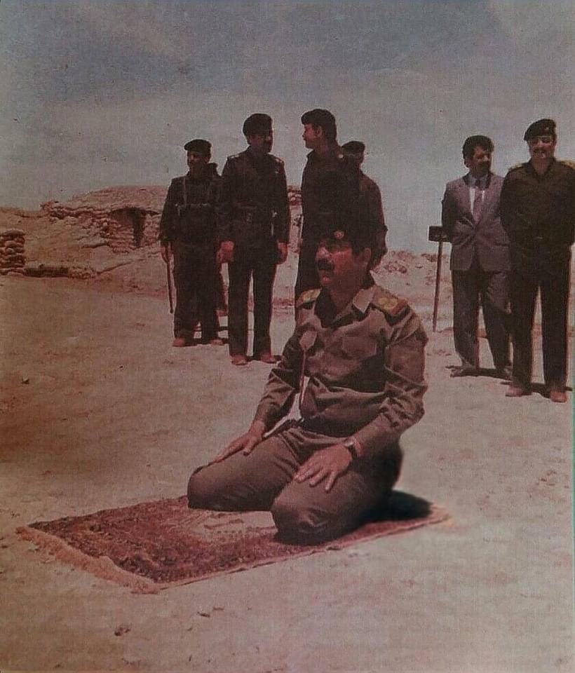 Raniauday95's tweet photo. .
صدام حسين رحمه الله حكم العراق 35 عام ولم يكن يملك بيتا. او مالا في البنوك او اي منفعة شخصية لم يعثروا على شيء داخل العراق او خارجه. غادر الدنيا. ولا يملك منها شيء رحم الله القائد الهمام صدام حسين https://t.co/FiVgKePTgy