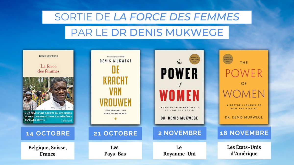 1/2 Je suis fier d'annoncer la sortie de mon livre, #LaForcedesFemmes, demain en France, en Suisse et en Belgique. Il sera également publié aux Pays-Bas le 21 octobre, au Royaume-Uni le 2 novembre et aux États-Unis le 16 novembre. bit.ly/3mGsq2A