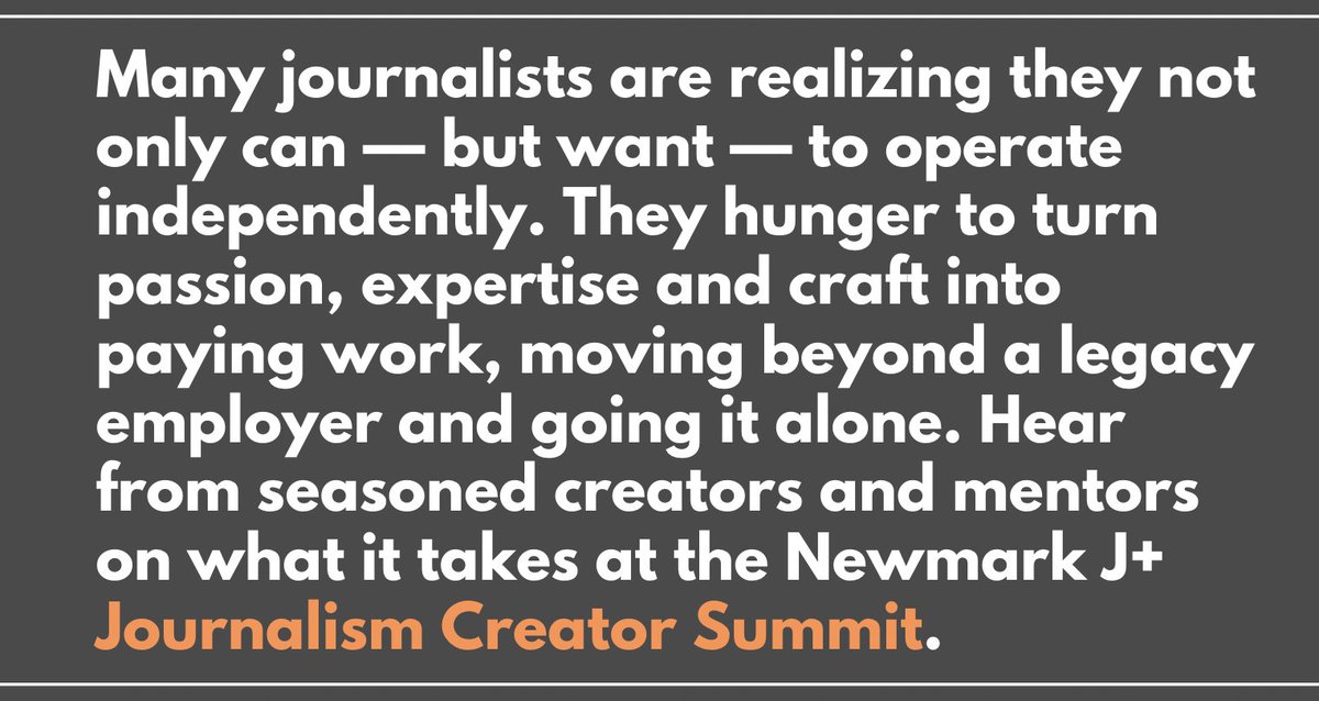 We're less than a month away from our Journalism Creator Summit on November 10. This is the creator space you've been waiting for! RSVP to our #solopreneur community event 💪lu.ma/jsummit