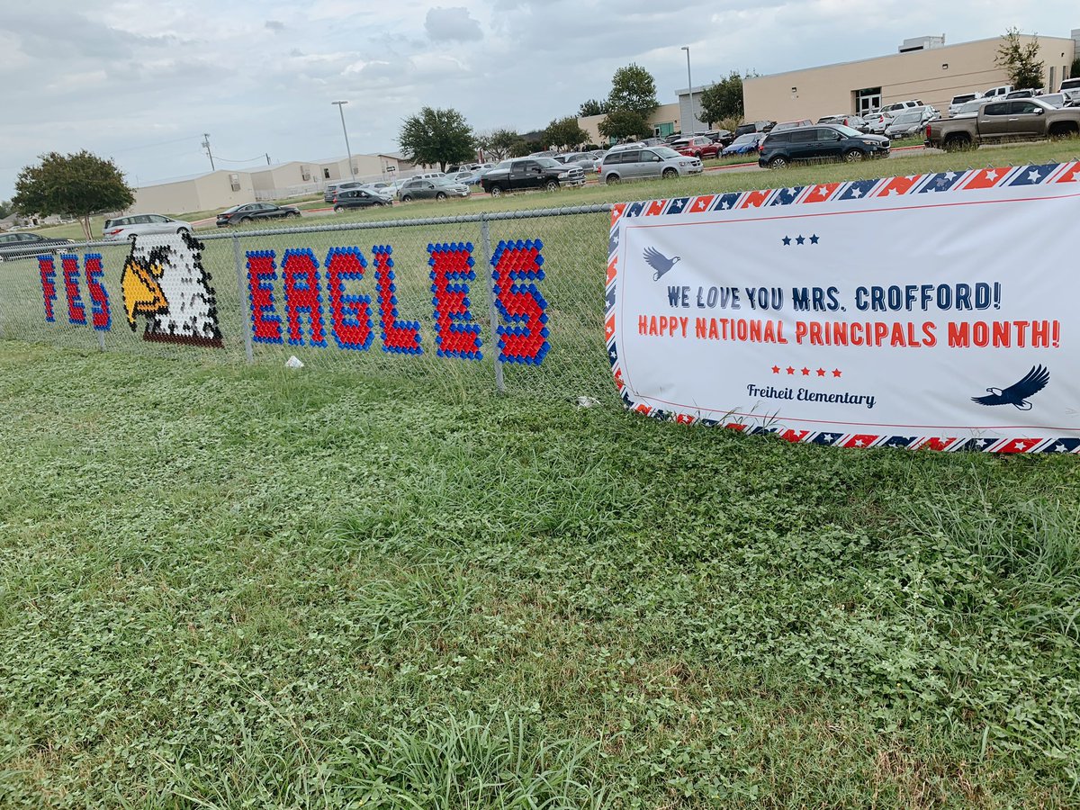 Happy National Principal’s Month to our fearless, eagle leader 🦅 Freiheit is so lucky to have you 🌻♥️ #TeamFES #GrowHereSoarHere