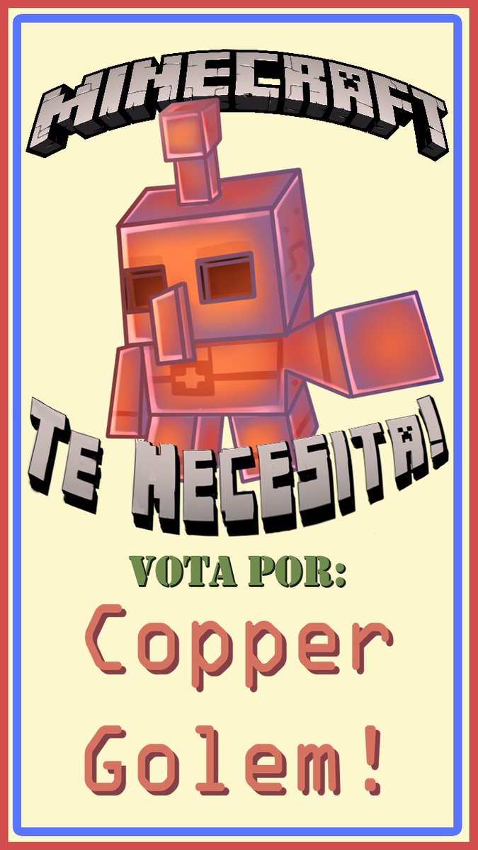 Marcrk33's tweet photo. Mis razones para no votar por Allay
Por que deberías votar por Copper Golem:
#MinecraftLive2021 #MINECON #Minecon2021 https://t.co/x5CZDfXKgL