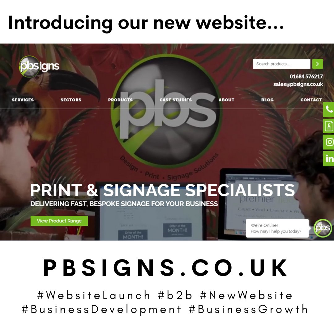 Alice Fox @ PB Signs (@alicepbs1) on Twitter photo We've launched our new website! pbsigns.co.uk Packed full of Product Ideas as well as information on the Services we provide and Projects we've worked on, we hope you find time to take a look!
Thanks to <a href="/limemcp/">Lime Marketing</a> and to @danbarkerstudio for our amazing home page video. We've launched our new website! pbsigns.co.uk Packed full of Product Ideas as well as information on the Services we provide and Projects we've worked on, we hope you find time to take a look!
Thanks to <a href="/limemcp/">Lime Marketing</a> and to @danbarkerstudio for our amazing home page video.