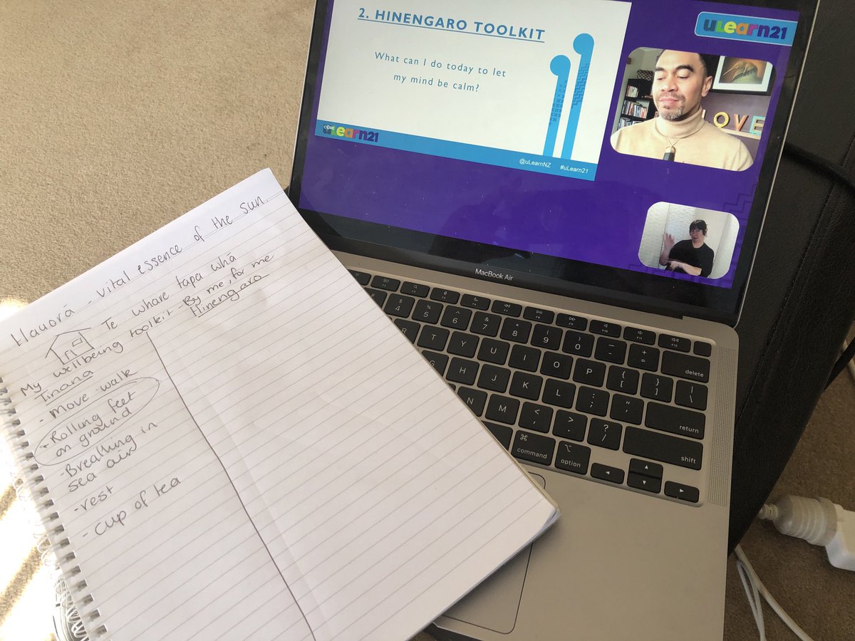 Developing our own well-being toolkit with Jase Te Patu. What can you do today….#uLearn21