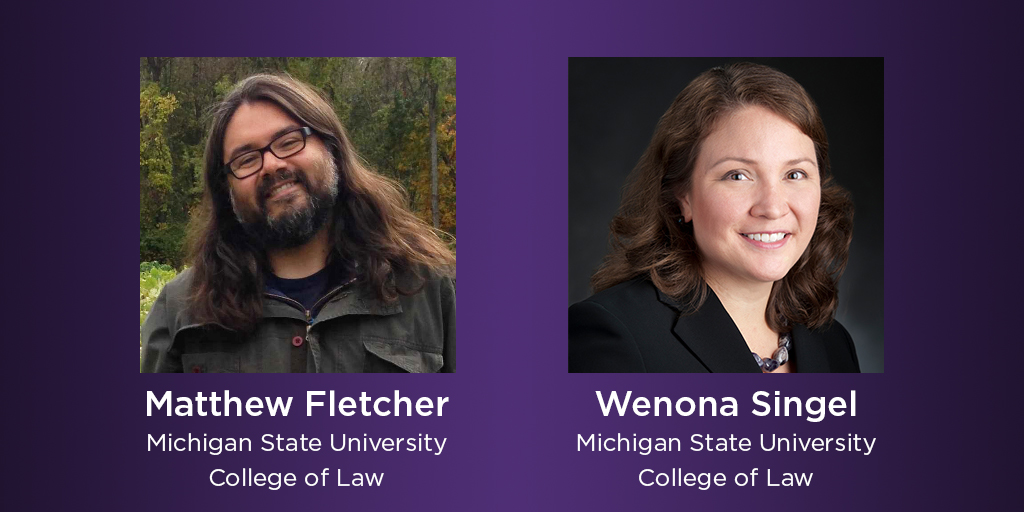 AmLawInst's tweet photo. Matthew L.M. Fletcher and Wenona Singel discuss the history of tribal sovereignty and the rights of American Indians as both tribal and U.S. citizens in this episode of #ReasonablySpeaking. https://t.co/FvLqkjURvF
@MSULaw @ILPCTurtleTalk @wsingel https://t.co/R1qBA5FYrE