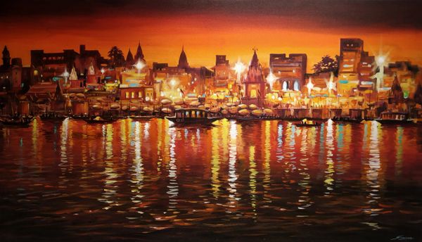 Beauty of Night Varanasi by Samiran
****Large CANVAS print SOLD for this ART***
flauntourart.com/gallery/ols/pr…
#affordableart #interiordecorating #buylocalart #interior2you #supportsmallbusiness #interiorstyling #interiordesigner #homeinspo #decor #canvaspaint #ideasforhome #artforhome