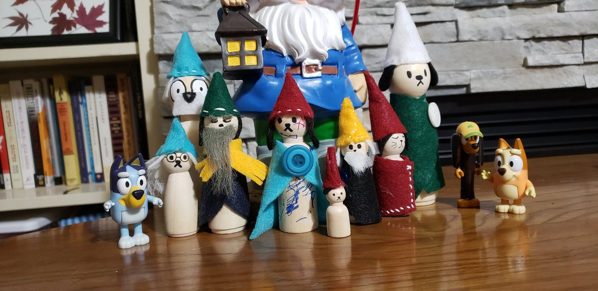 KaBerika525's tweet photo. @MaxFunHQ I made little dog gnomes like the ones from Bluey with my 2yo, husband, and SIL. Still in love with them https://t.co/V4fYV2EXNn