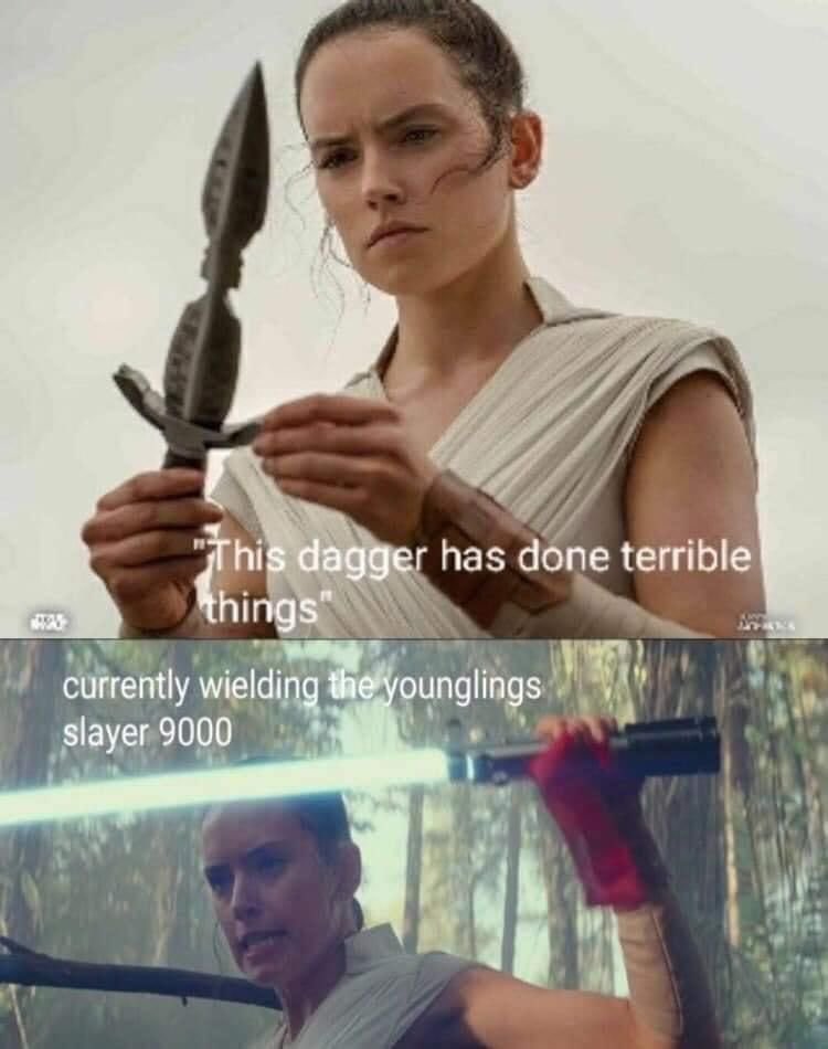 MerReyofHope's tweet photo. @Arichamus Ugh like what in the world! Rey Palpatine 😬 😩 I saw the best meme about her holding that dagger and feeling the force echos lol https://t.co/TNeAKuLAqR