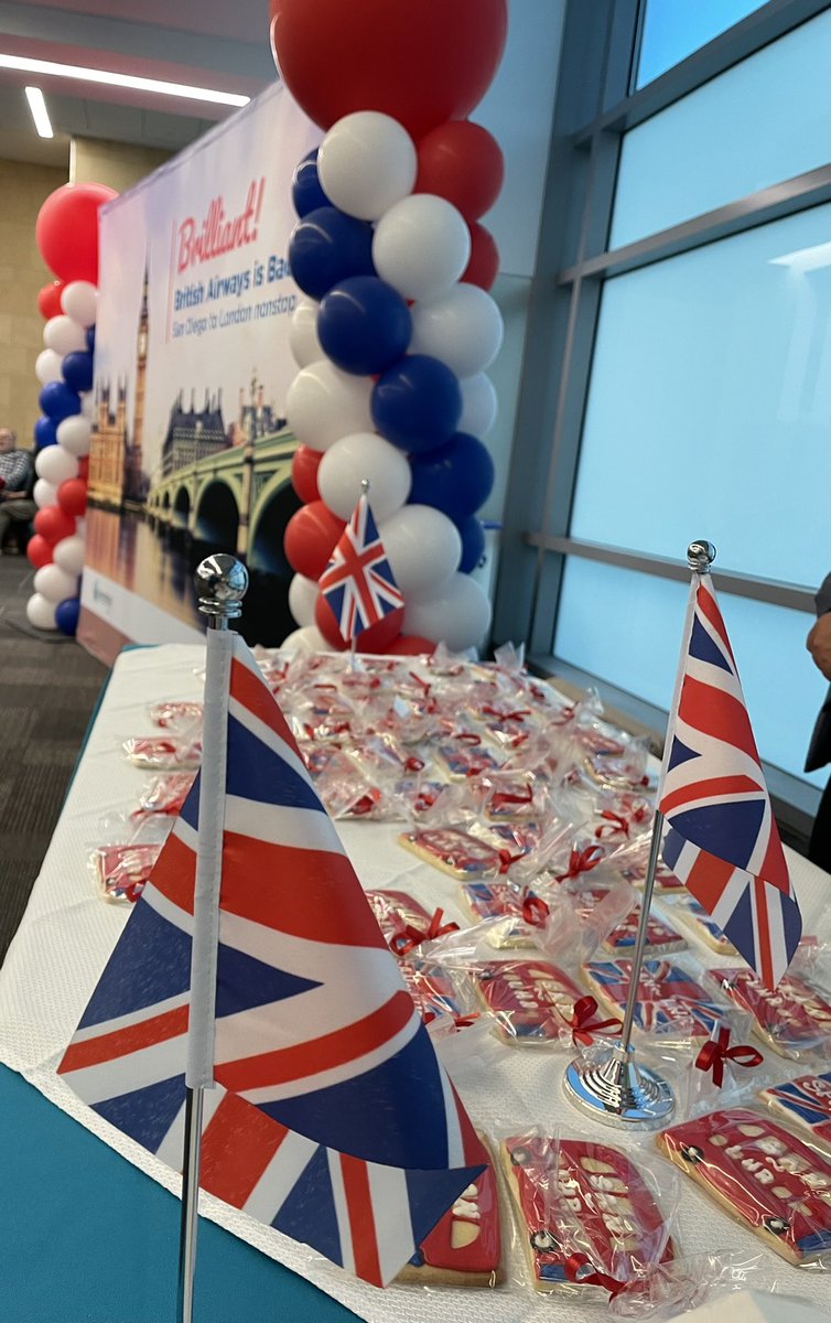 Rita Fernández (@ritasfernandez) on Twitter photo The direct <a href="/British_Airways/">British Airways</a> London ➡️ San Diego flight is back at the <a href="/SanDiegoAirport/">San Diego Airport</a>! This afternoon, we greeted the first returning flight with a warm SD welcome. This is such an important route for our region & for our strong San Diego/UK ties. 🇺🇸🇬🇧✈️
<a href="/UKinLA/">UK Consulate in LA</a> <a href="/EmilyClokeUK/">EmilyClokeUK</a> The direct <a href="/British_Airways/">British Airways</a> London ➡️ San Diego flight is back at the <a href="/SanDiegoAirport/">San Diego Airport</a>! This afternoon, we greeted the first returning flight with a warm SD welcome. This is such an important route for our region & for our strong San Diego/UK ties. 🇺🇸🇬🇧✈️
<a href="/UKinLA/">UK Consulate in LA</a> <a href="/EmilyClokeUK/">EmilyClokeUK</a>
