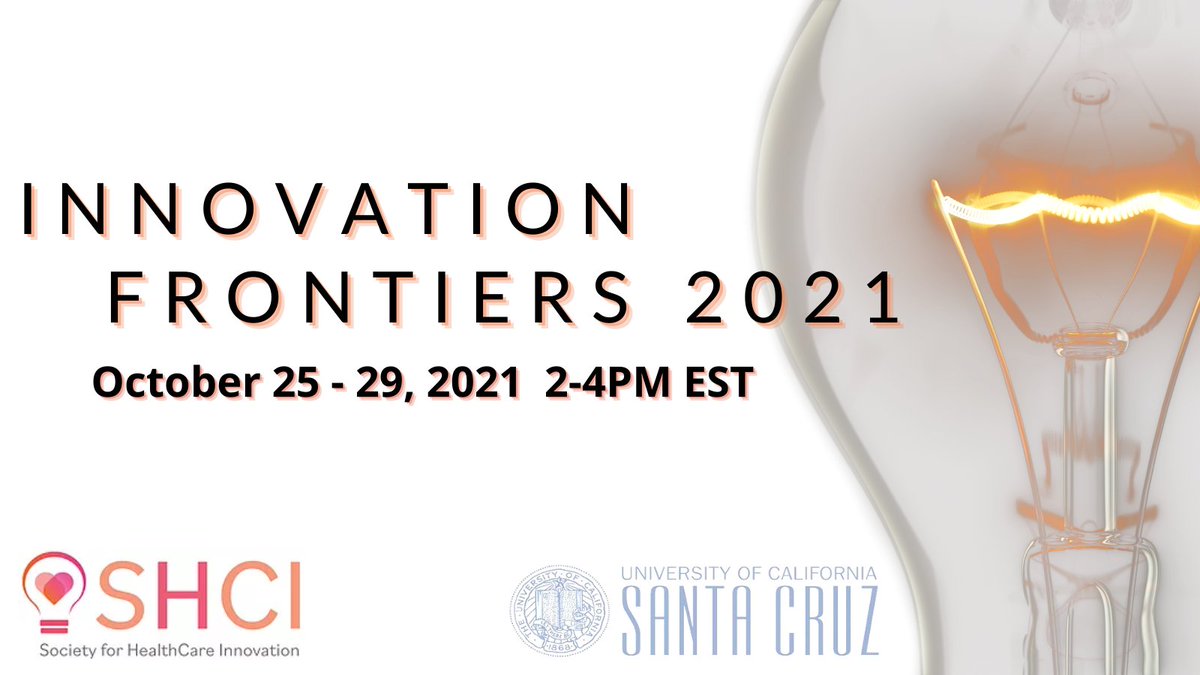 The Society of Healthcare Innovation &amp; The University of California at Santa Cruz Crown College invites Innovation Frontiers 2021. Register via the link below.

us02web.zoom.us/meeting/regist…

#healthcare #healthinnovation #innovation