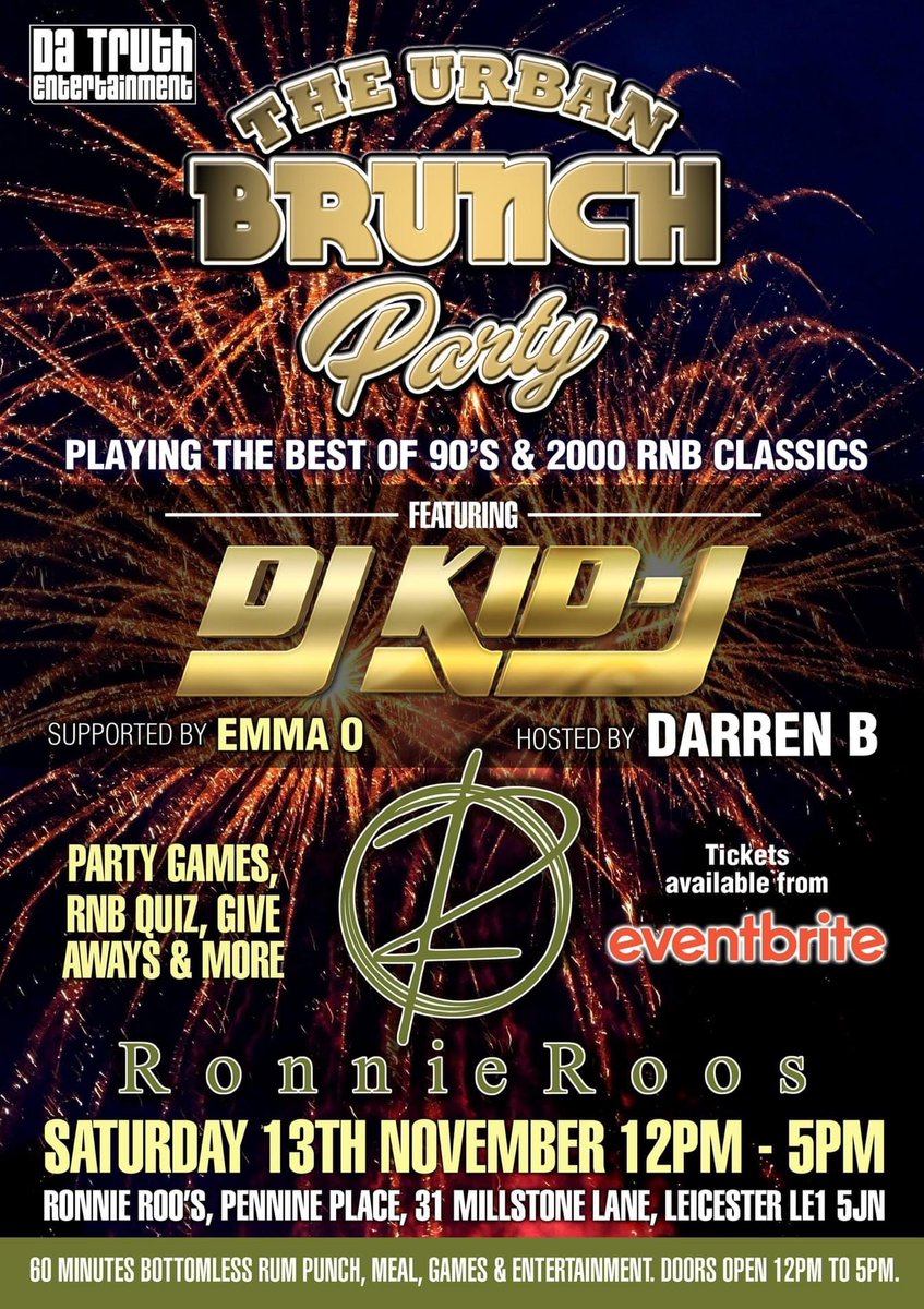 Date for your Dairy 13th November 2021. Old Skool RnB Party <a href="/RoonieRoos/">Roonie Roos</a> Bar, Leicester