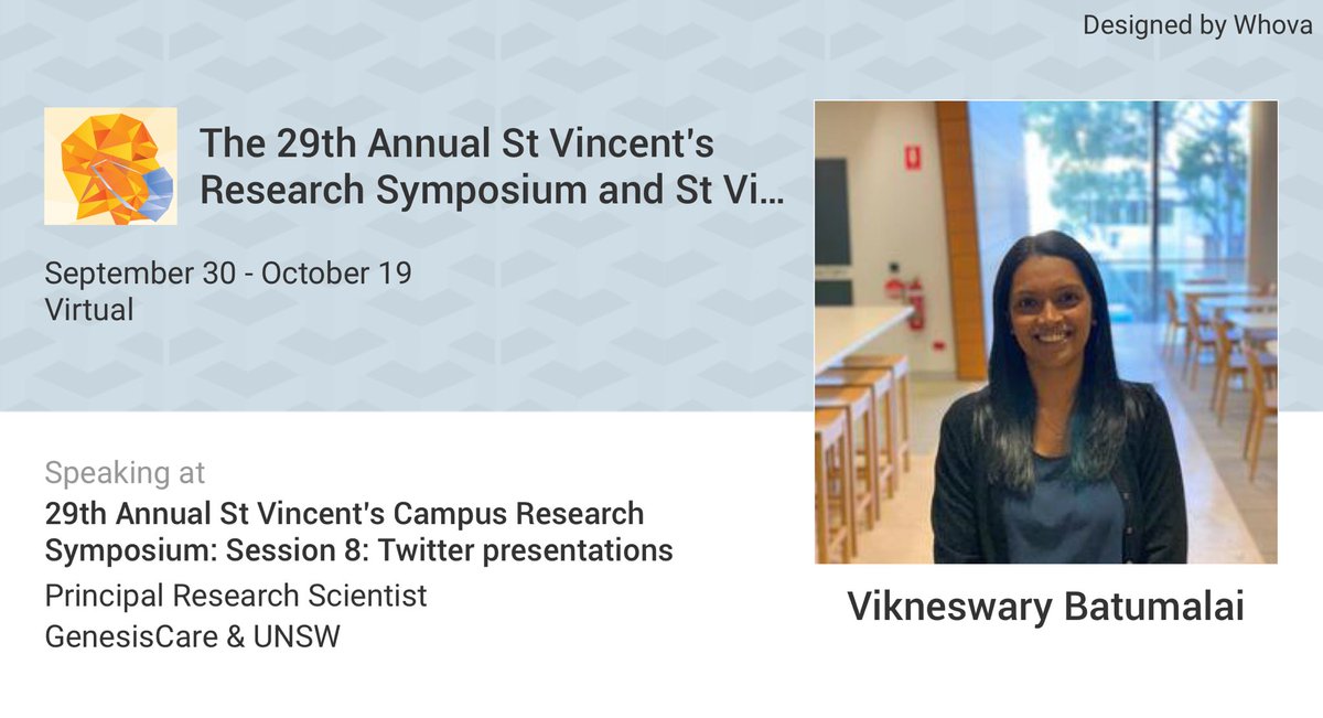 What is the patterns of care of #MRLinac patients in Australia?

I am giving a Twitter presentation at The 29th Annual St Vincent’s Research Symposium, Sydney 2021. 

When: Oct 15, 1.45-1.50pm

⁦<a href="/GenesisCare/">GenesisCareUK</a>⁩ #SVCRS2021
