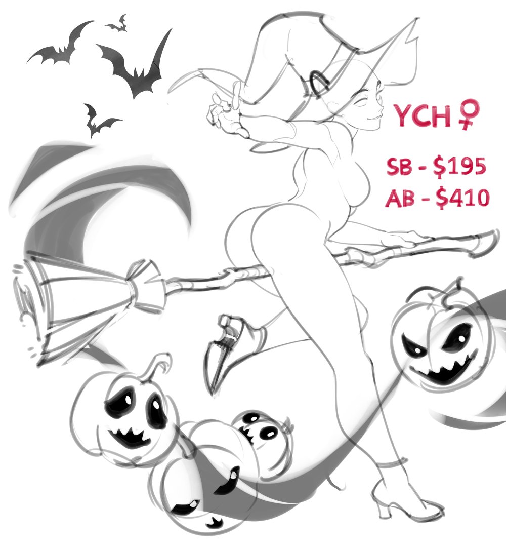 Hello! I'm opening emergency YCH! This will be a fully coloured fullbody. Halloween theme, humanoid only, female only, no complex armor.
I can change the expression and body type. The outfit will be of your choice.
SB - $195
AB - $410
Auction will last 24 hrs from the last bid. 