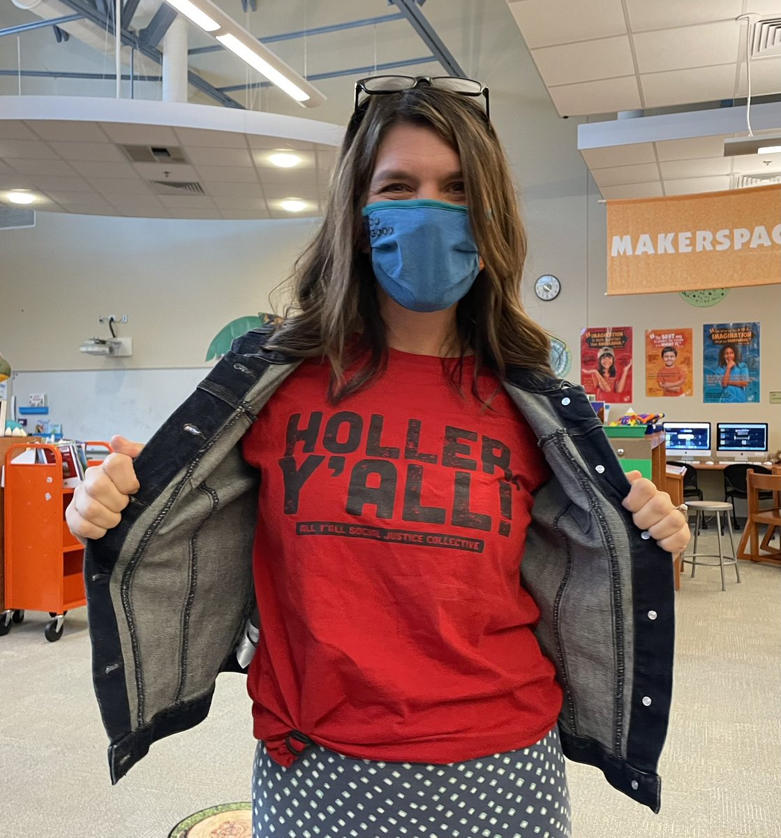 When it’s #Red4Ed Wednesday <a href="/NorthsideES/">Northside Elementary</a> <a href="/chccs/">Chapel Hill-Carrboro City Schools</a> you make sure to show up and out in your <a href="/AllYallEdu/">All Y'all</a> Social Justice Collective attire. <a href="/ncae/">North Carolina Association of Educators</a> <a href="/chceducators/">Chapel Hill-Carrboro Association of Educators</a> #HollerYall #FundPublicEducation