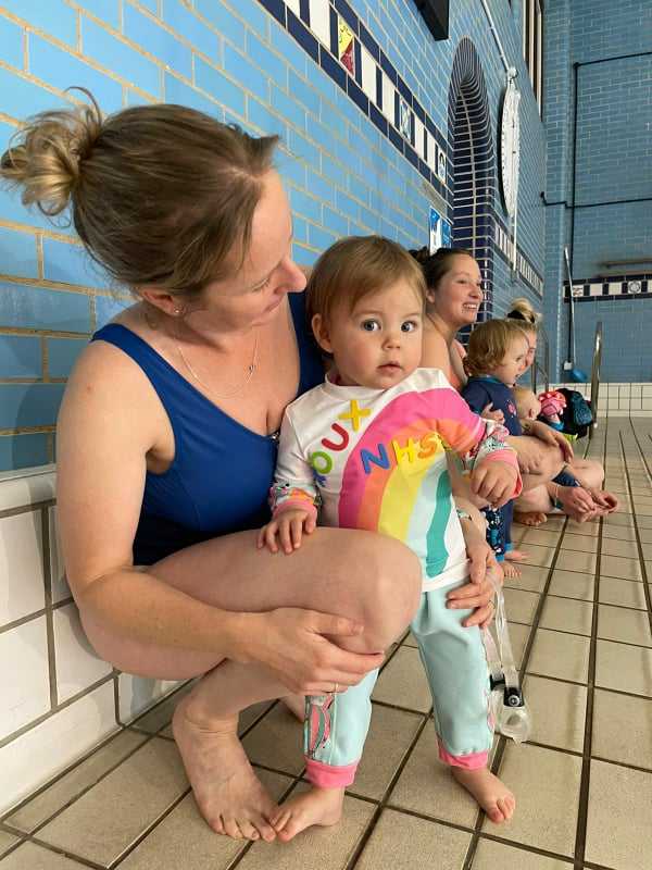 bencm305's tweet photo. @jamesharrylane @tommys @WaterBabies My little girl had her @WaterBabies #splashathon today James! I think your lad probably had more of an idea what was going on tbh! https://t.co/7ITrSvCliV