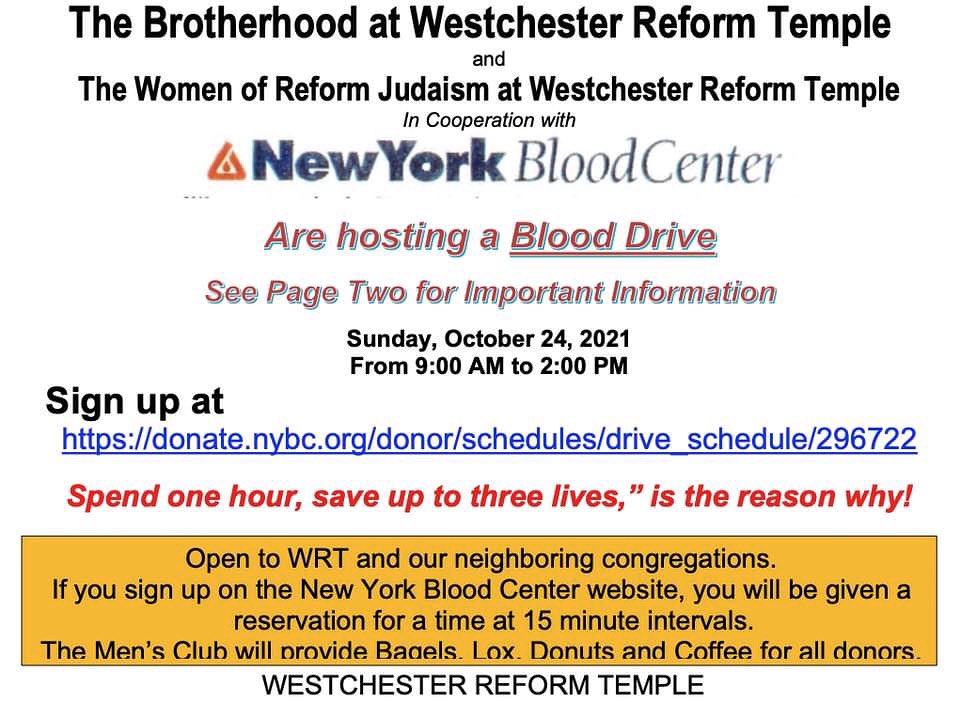 NY faces a blood emergency! 🚨 WRT is hosting a blood drive on Sunday, October 24, 2021 From 9:00 AM to 2:00 PM. Sign up today and save lives! donate.nybc.org/donor/schedule…