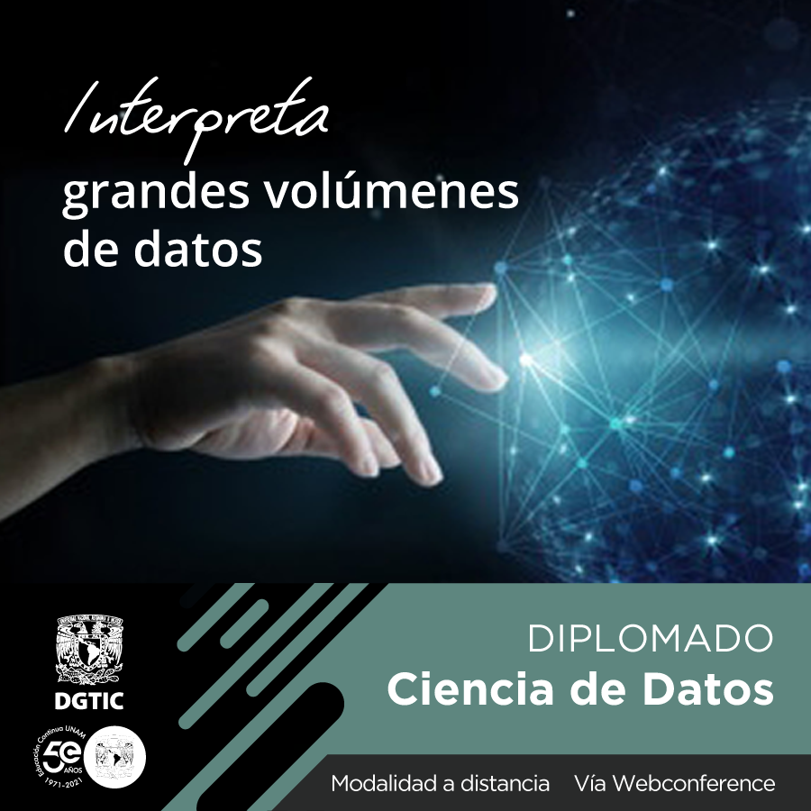 UNAMdigital's tweet photo. Con este diplomado podrás analizar y evaluar diversos algoritmos matemáticos, para la resolución de numerosos problemas que requieran el descubrimiento de patrones ¡Conócelo!
#DiplomadosTIC https://t.co/k2ccZqhLpg https://t.co/QNTnsrkZZv