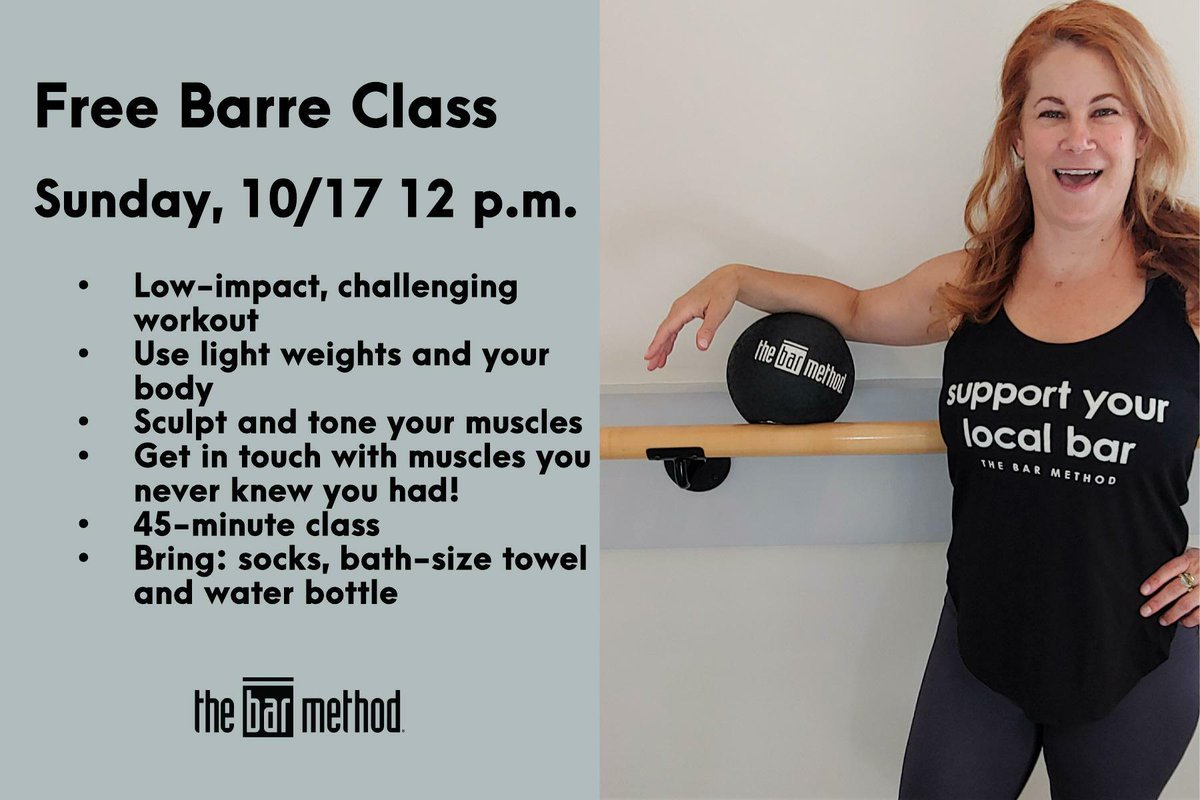 BarWellesley's tweet photo. Ever wanted to learn what barre is all about? Try it this Sunday for free!
Message us to attend!
#barmethodworkout #free #workoutmotivation @Wellesley_Patch @swellesley @wellesleytown @WellesleyTweets https://t.co/SOQtI7trhj